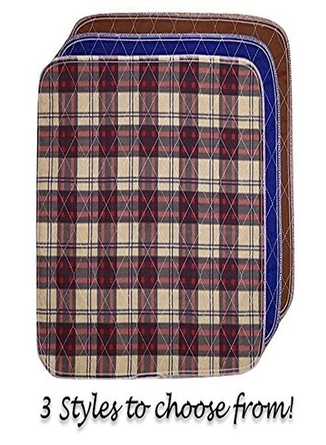 BrightCare Ultra Waterproof Washable Seat Pad (20 x 22 Inch) for Incontinence - Seniors, Adult, Children, or Pet Underpad - Triple Layer Chair Cover Protector, 24 Ounce Absorbency (Plaid) by BrightCare - Image 4